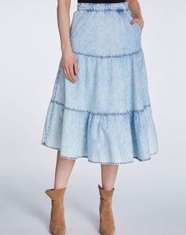 Юбка Деним Set, голубая Юбка Деним Set, голубая